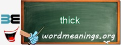 WordMeaning blackboard for thick